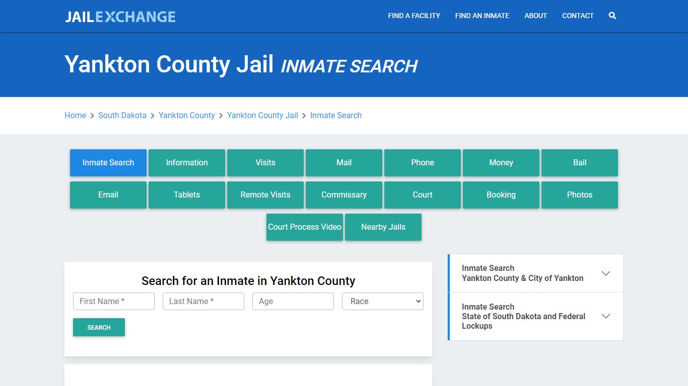 Yankton County Jail, SD Inmate Search: Roster & Mugshots